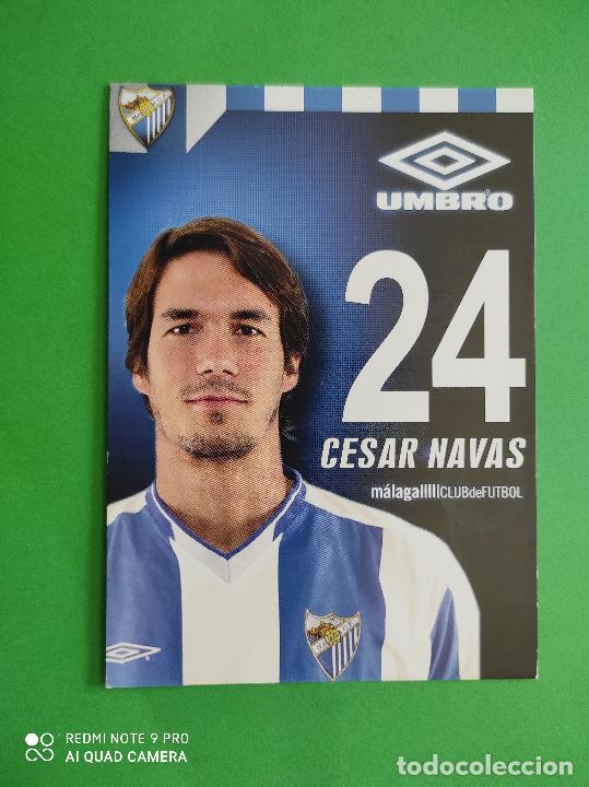 Collectionnisme sportif: FOTO POSTAL MALAGA CF 11,5cm X 16,5cm UMBRO TEMPORADA 03 04 2003 2004 TARJETA N&ordm; 24 CESAR NAVAS