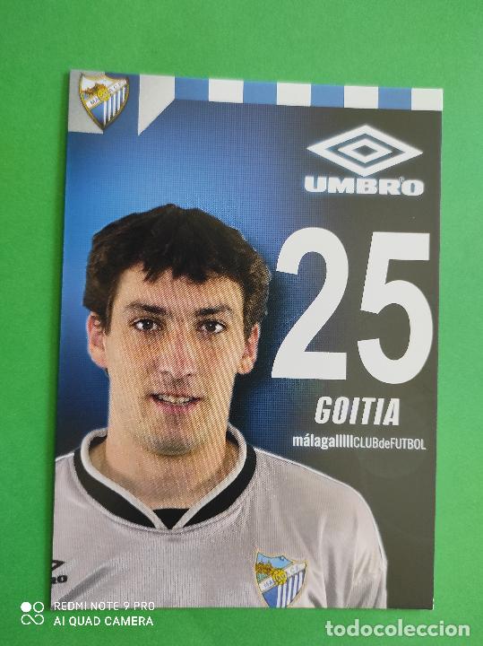 Collectionnisme sportif: FOTO POSTAL MALAGA CF 11,5cm X 16,5cm UMBRO TEMPORADA 03 04 2003 2004 TARJETA N&ordm; 25 GOITIA