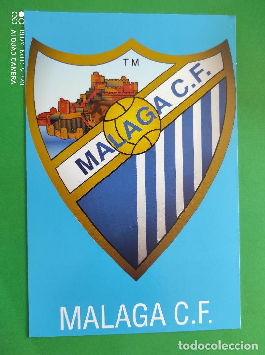Coleccionismo deportivo: FOTO POSTAL ESCUDO MALAGA CF 13CM X 19CM VODAFONE