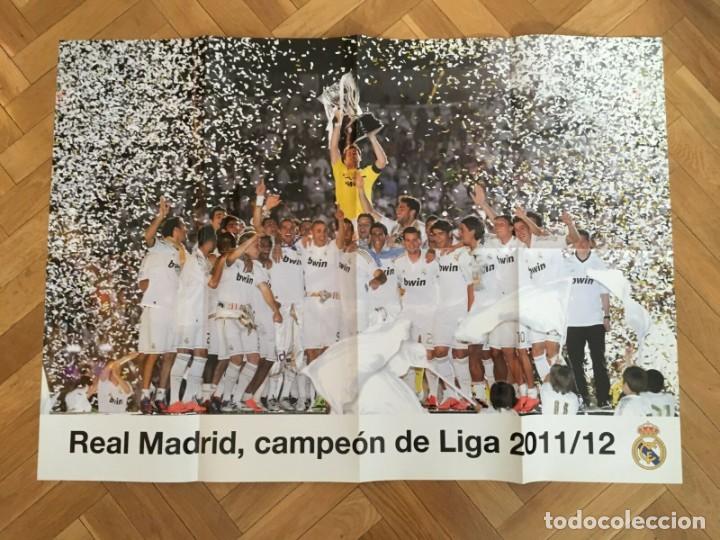 Collezionismo sportivo: POSTER CARTEL OFICIAL REAL MADRID CAMPEON LIGA ESPA&Ntilde;OLA 2011 2012