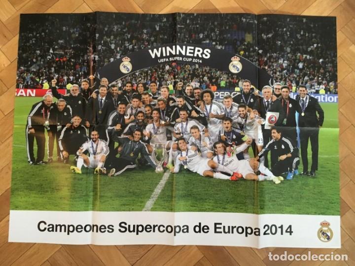 Collezionismo sportivo: POSTER CARTEL OFICIAL REAL MADRID CAMPEON SUPERCOPA EUROPA 2014