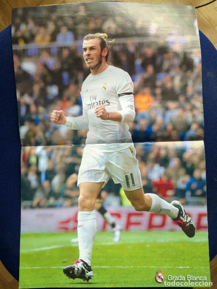 Collezionismo sportivo: POSTER CARTEL OFICIAL REAL MADRID GARETH BALE GRADA BLANCA