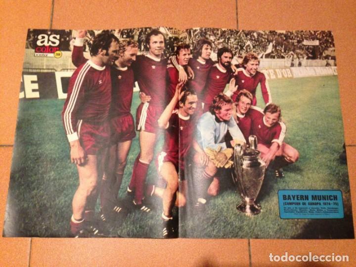 Coleccionismo deportivo: POSTER CARTEL AS COLOR BAYERN MUNCHEN CAMPEON COPA EUROPA 1974 1975 MULLER