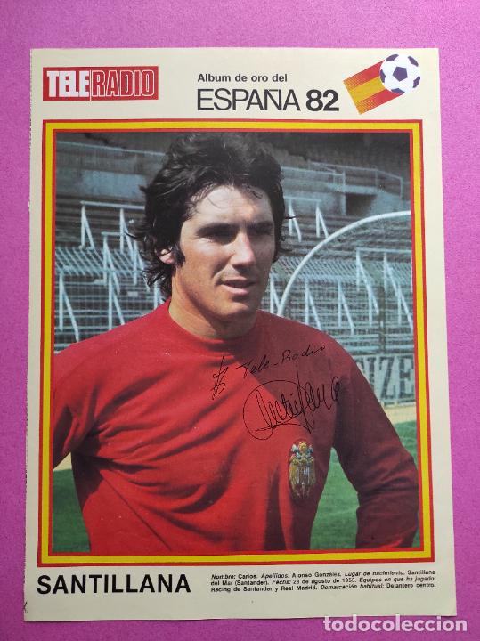 Collectionnisme sportif: LAMINA MINI POSTER SANTILLANA SELECCION ESPA&Ntilde;OLA ALBUM ORO MUNDIAL ESPA&Ntilde;A 82 TELERADIO REAL MADRID