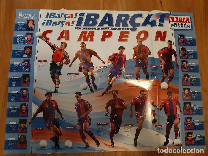 Coleccionismo deportivo: POSTER MUY GRANDE DEL BARCELONA TEMPORADA 97-98 ( MIDE 77,5 X 57 )(M2)