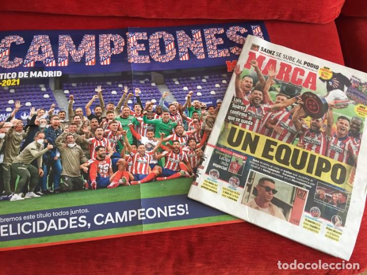 Sammelleidenschaft Sport: PERIODICO MARCA + CARTEL DOBLE POSTER (24-5-2021) CAMPEON DE LIGA ATLETICO MADRID