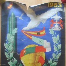 Coleccionismo deportivo: CARTEL FUTBOL CADIZ 1963 IX TROFEO RAMON DE CARRANZA RICARDO ANAYA. Lote 265792249