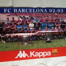 Coleccionismo deportivo: CARTEL ALINEACIÓN FC BARCELONA, TEMPORADA 92 - 93. Lote 266790149
