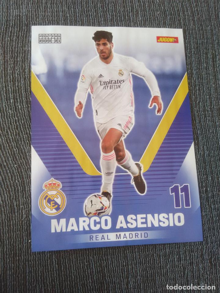 Coleccionismo deportivo: MARCO ASENSIO REAL MADRID RUB&Eacute;N CELTA VIGO DOBLE P&Oacute;STER 1 P&Aacute;G REVISTA JUG&Oacute;N 2020-2021 LIGA 20-21