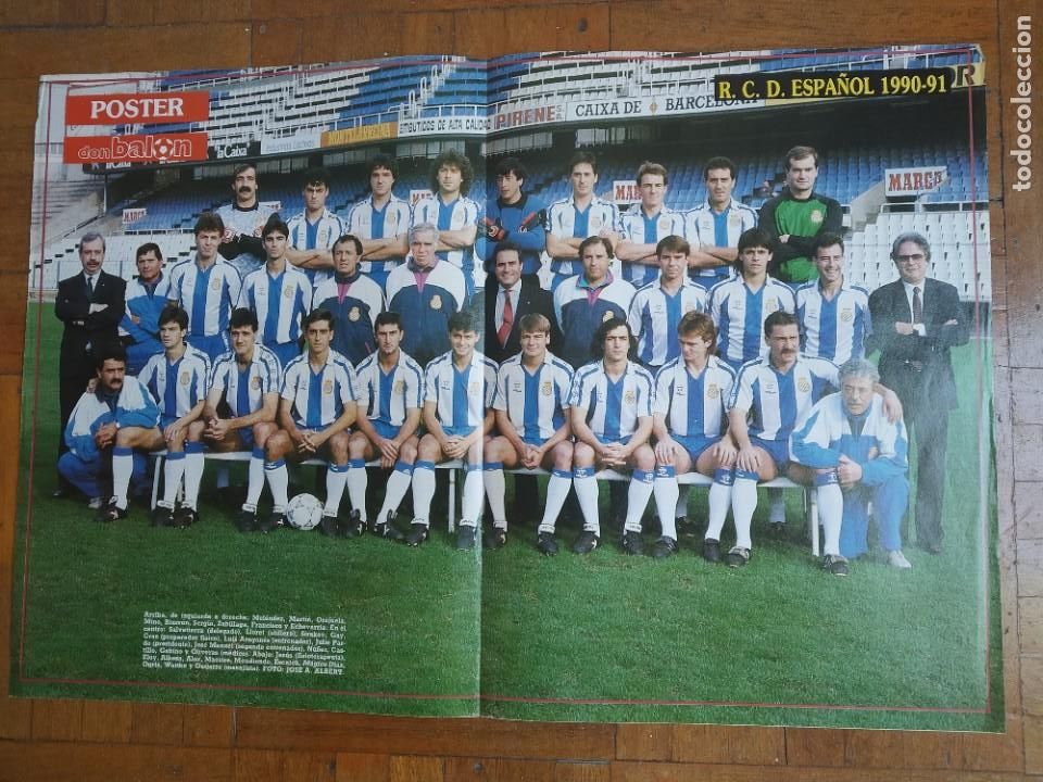 Coleccionismo deportivo: POSTER ESPANYOL 1990-91 - Foto 1