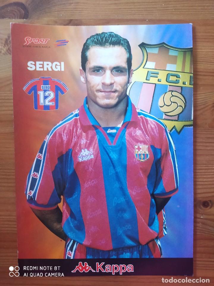 Collezionismo sportivo: POSTER L&Aacute;MINA SERGI FC BARCELONA 95 96 KAPPA SPORT CART&Oacute;N 21X30cm