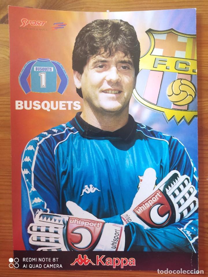 Collezionismo sportivo: POSTER L&Aacute;MINA BUSQUETS FC BARCELONA 95 96 KAPPA SPORT CART&Oacute;N 21X30cm