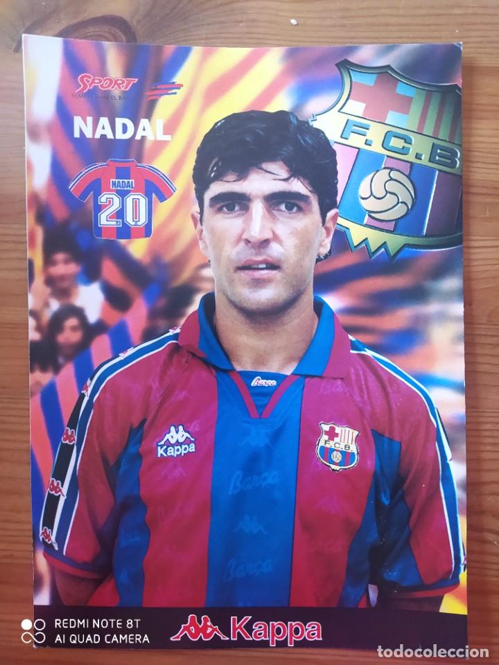 Collezionismo sportivo: POSTER L&Aacute;MINA NADAL FC BARCELONA 95 96 KAPPA SPORT CART&Oacute;N 21X30cm