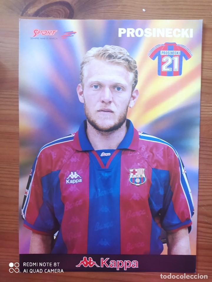 Collezionismo sportivo: POSTER L&Aacute;MINA PROSINECKI FC BARCELONA 95 96 KAPPA SPORT CART&Oacute;N 21X30cm