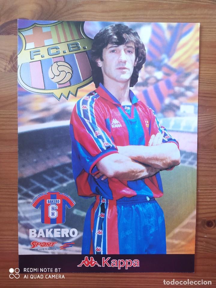 Collezionismo sportivo: POSTER L&Aacute;MINA BAKERO FC BARCELONA 95 96 KAPPA SPORT CART&Oacute;N 21X30cm