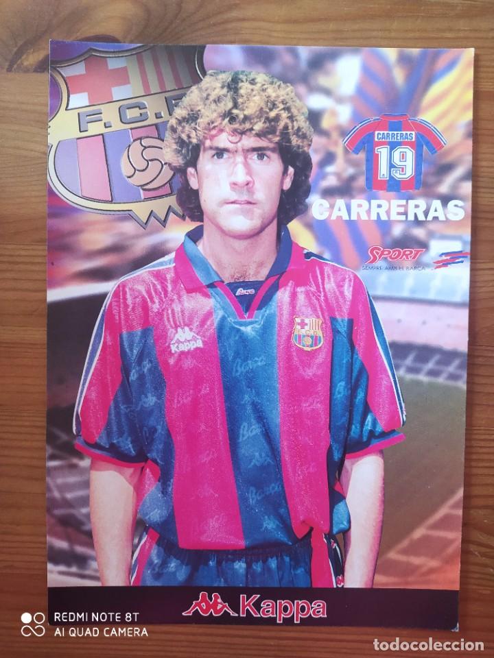 Collezionismo sportivo: POSTER L&Aacute;MINA CARRERAS FC BARCELONA 95 96 KAPPA SPORT CART&Oacute;N 21X30cm