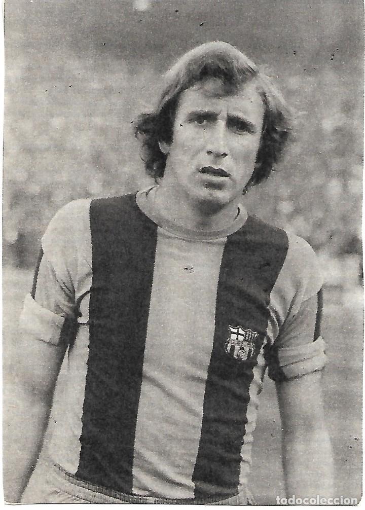 Coleccionismo deportivo: BAR&Ccedil;A: Gran recorte de Charly REXACH. 1974 - Foto 1