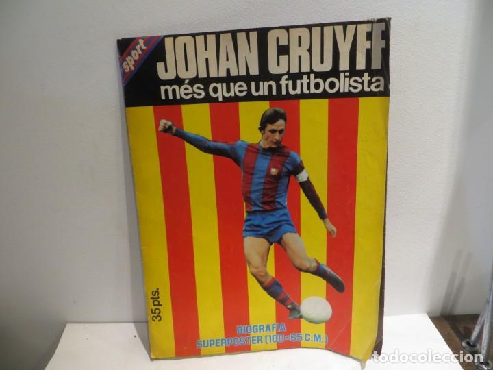 Collezionismo sportivo: POSTER GIGANTE DE CRUYFF 100X65 CMS A&Ntilde;OS 70 BUEN ESTADO