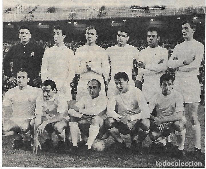 Coleccionismo deportivo: REAL MADRID: Gran recorte de un equipo de la temporada 62-63