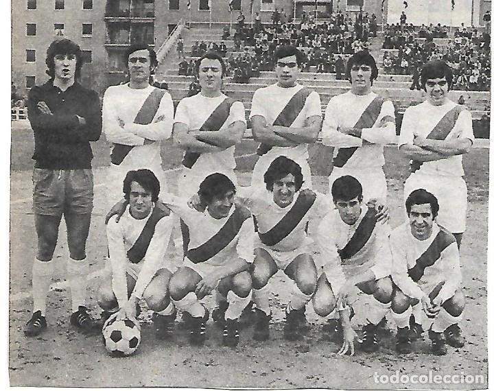 Coleccionismo deportivo: RAYO VALLECANO: Recorte de un equipo de 1974
