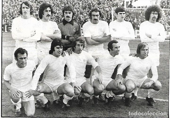 Coleccionismo deportivo: REAL MADRID: Recorte de un equipo de la temporada 75-76