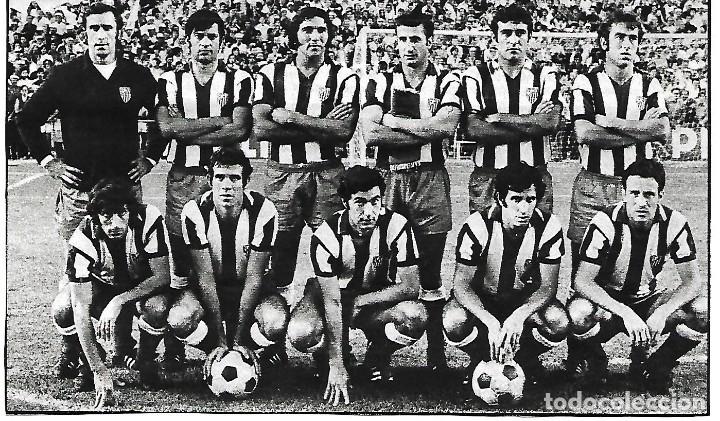 Coleccionismo deportivo: ATL&Eacute;TICO DE MADRID: Recorte del equipo Campe&oacute;n de Copa en 1972