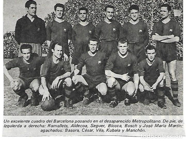 Coleccionismo deportivo: BAR&Ccedil;A: Recorte de un equipo de la temporada 51-52