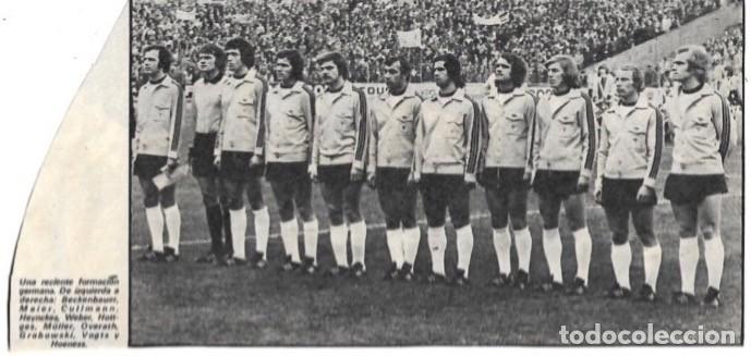 Sammelleidenschaft Sport: SELECCI&Oacute;N DE F&Uacute;TBOL DE ALEMANIA ( RFA ): Recorte de un equipo de 1974