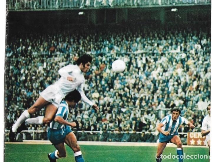Coleccionismo deportivo: REAL MADRID: Gran recorte de SANTILLANA en acci&oacute;n. 1975