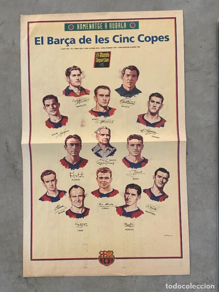 Coleccionismo deportivo: poster el barsa de las cinco copas - Foto 1