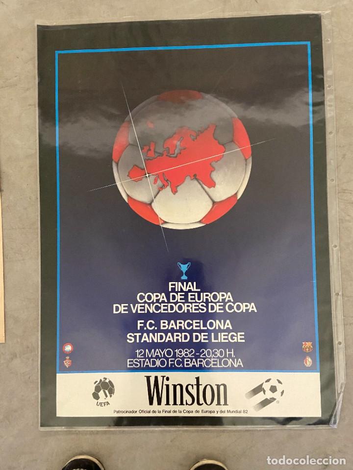 Coleccionismo deportivo: poster partido barcelona standar de lieja