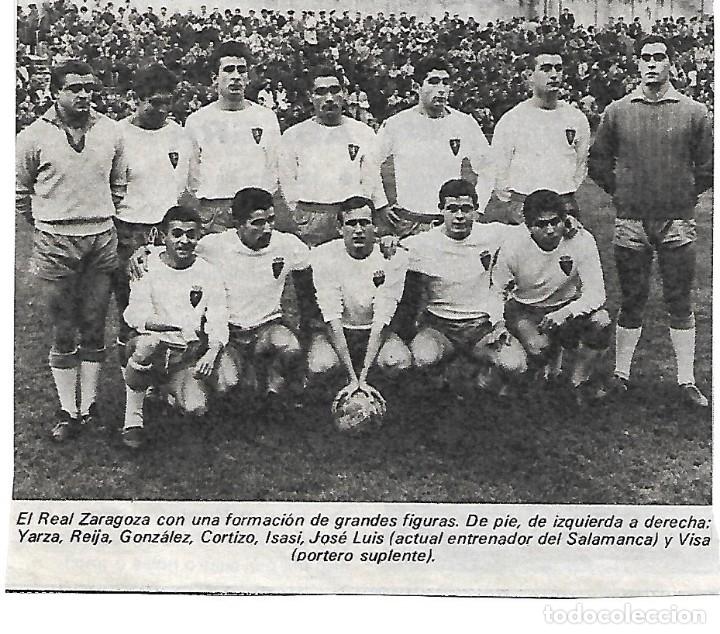 Collectionnisme sportif: REAL ZARAGOZA: Recorte de un equipo de la temporada 61-62