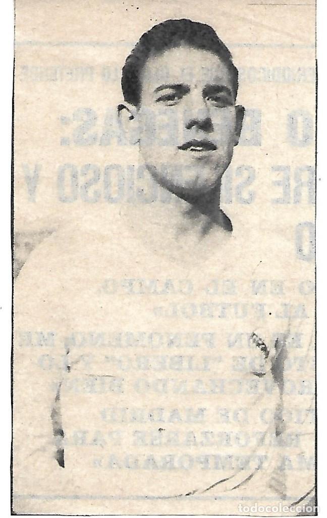 Collectionnisme sportif: REAL MADRID: Recorte de Enrique MATEOS