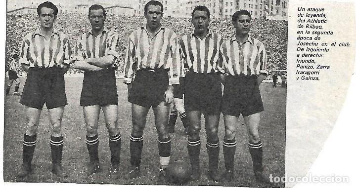 Collectionnisme sportif: ATHLETIC DE BILBAO: Recorte de un ataque de los 40, IRIONDO, PANIZO, ZARRA, IRARAGORRI y GAINZA