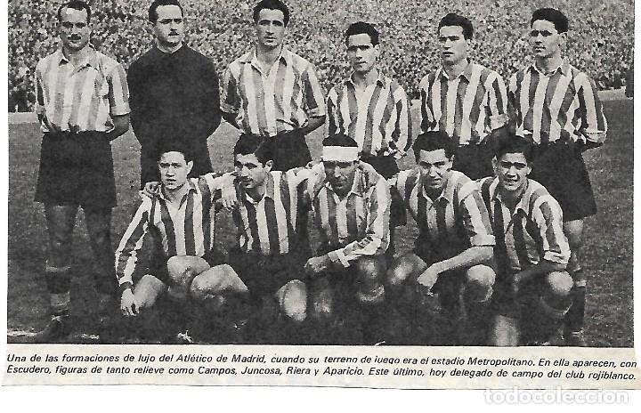 Collectionnisme sportif: ATL&Eacute;TICO DE MADRID: Recorte de un equipo de la temporada 46-47