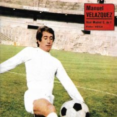 Coleccionismo deportivo: REAL MADRID: PÓSTER DE VELÁZQUEZ. 1975