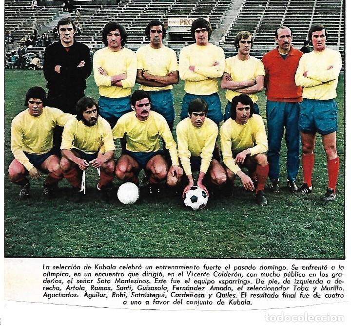 Collezionismo sportivo: Recorte de un combinado ol&iacute;mpico sparring de la Selecci&oacute;n Espa&ntilde;ola. 1974