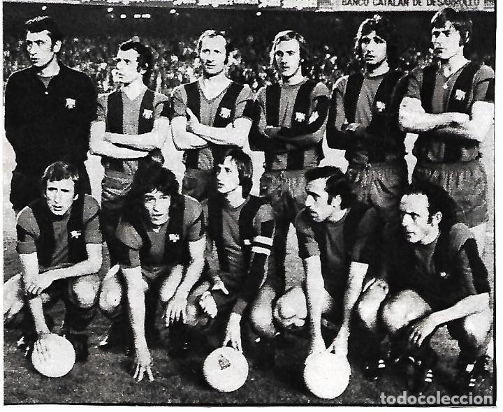 Collezionismo sportivo: BAR&Ccedil;A: Recorte de un equipo de 1975, Bar&ccedil;a 1-Leeds 1