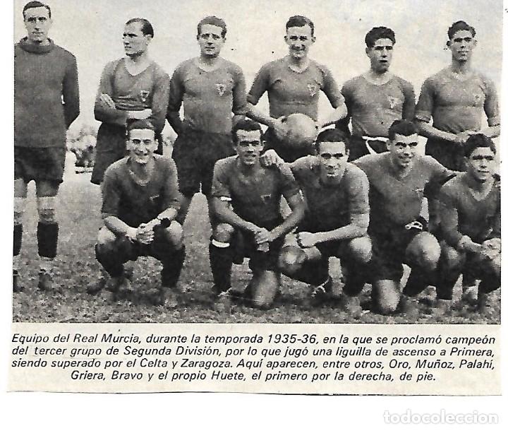 Collezionismo sportivo: REAL MURCIA: Recorte de un equipo de la temporada 35-36