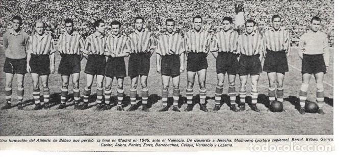 Sammelleidenschaft Sport: ATHLETIC DE BILBAO: Recorte del equipo finalista de la Copa de 1949