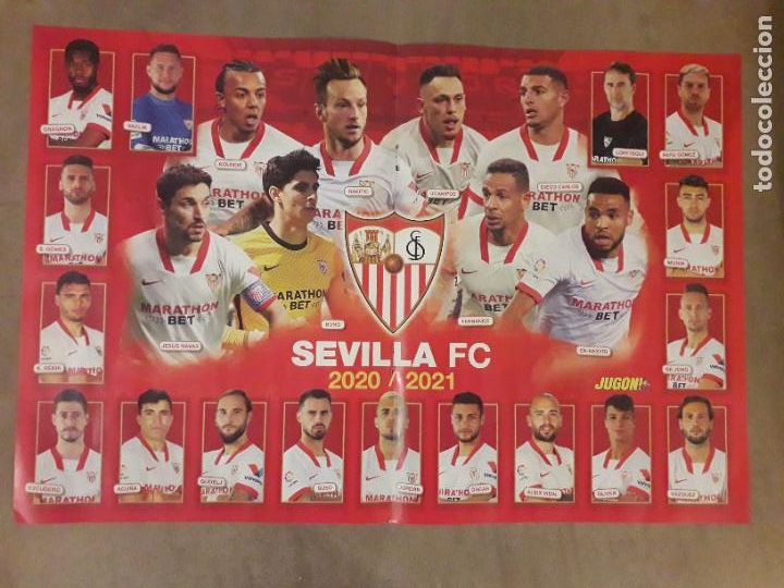 Sammelleidenschaft Sport: POSTER CENTRAL REVISTA JUGON PLANTILLA SEVILLA FC 2020 / 2021 - OBLAK (ATLETICO MADRID