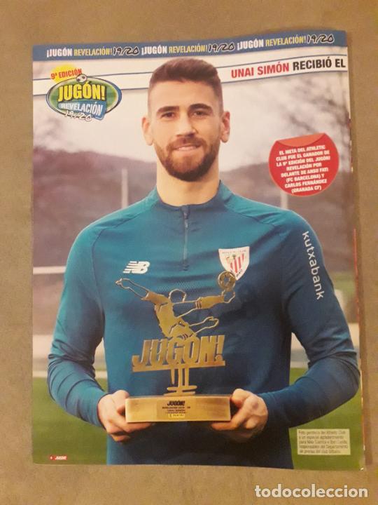 Sammelleidenschaft Sport: HOJA (TIPO POSTER) REVISTA JUGON, UNAI SIMON (ATHLETIC BILBAO). JUGON REVELACION 2019-2020.