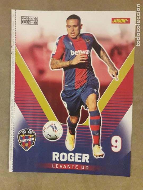 Sammelleidenschaft Sport: POSTER (HOJA) REVISTA JUGON, ROGER (LEVANTE UD) / EMERSON (REAL BETIS) 2020-2021