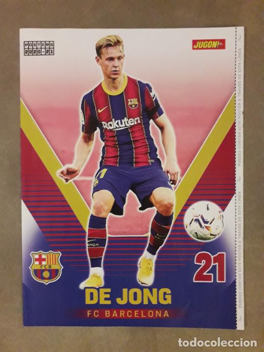 Sammelleidenschaft Sport: POSTER (HOJA) REVISTA JUGON, DE JONG (FC BARCELONA) / VARANE (REAL MADRID) 2020-2021