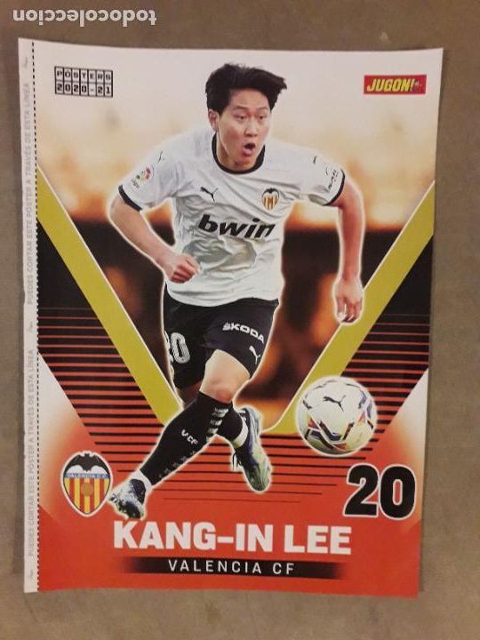 Sammelleidenschaft Sport: POSTER (HOJA) REVISTA JUGON, KANG-IN LEE (VALENCIA CF) / JOSELU (DEPORTIVO ALAV&Eacute;S) 2020-2021