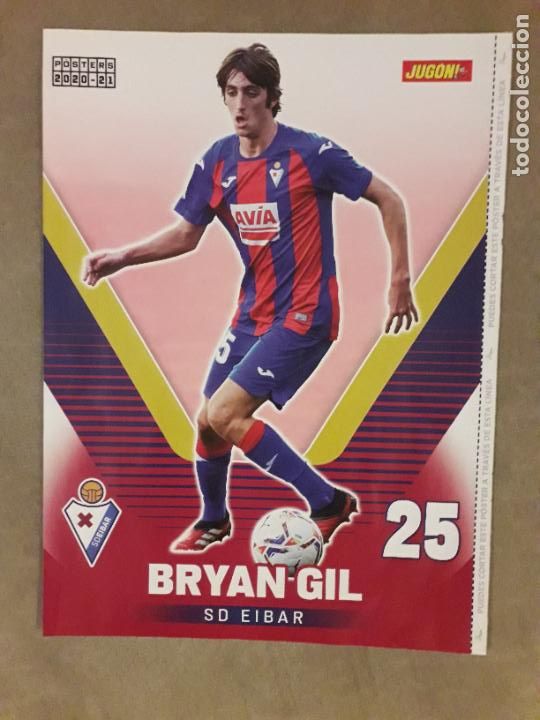 Sammelleidenschaft Sport: POSTER (HOJA) REVISTA JUGON, BRYAN GIL (SD EIBAR) 2020-2021