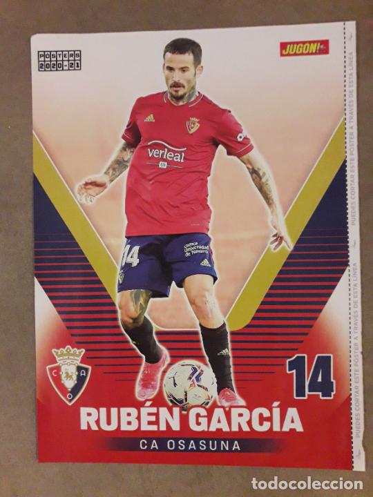 Sammelleidenschaft Sport: POSTER (HOJA) REVISTA JUGON, RUBEN GARCIA (C. AT. OSASUNA) / CARRASCO (ATL&Eacute;TICO MADRID) 2020-2021