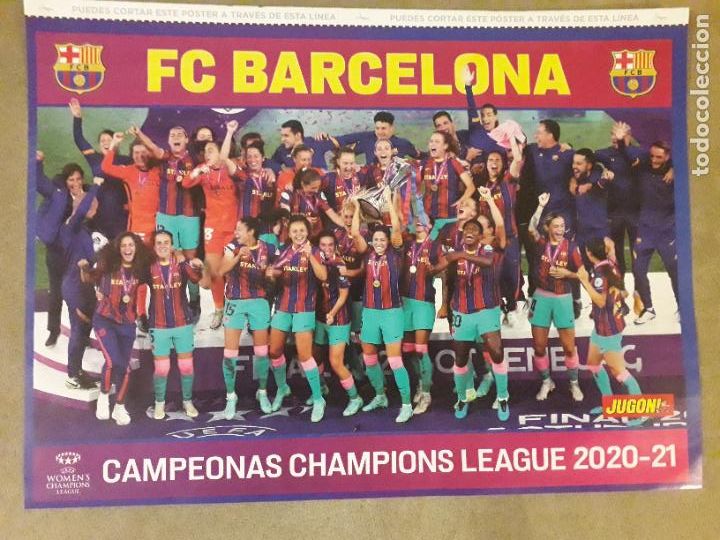 Collectionnisme sportif: POSTER REVISTA JUGON FC BARCELONA CAMPEONAS WOMENS CHAMPIONS LEAGUE 2020-21/ OBLAK ATL&Eacute;TICO MADRID