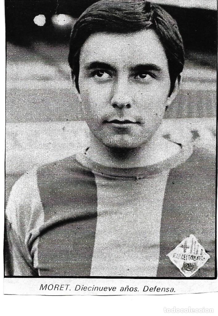 Collectionnisme sportif: BARCELONA ATL&Eacute;TICO: Recorte de MORET. 1974