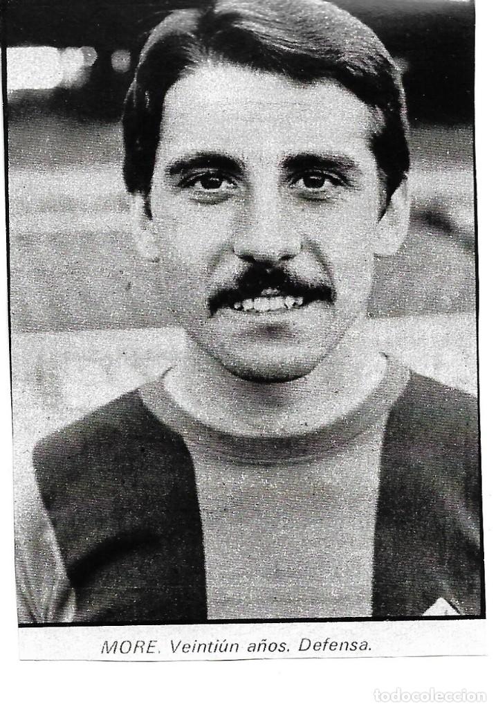 Sammelleidenschaft Sport: BARCELONA ATL&Eacute;TICO: Recorte de MOR&Eacute;. 1974
